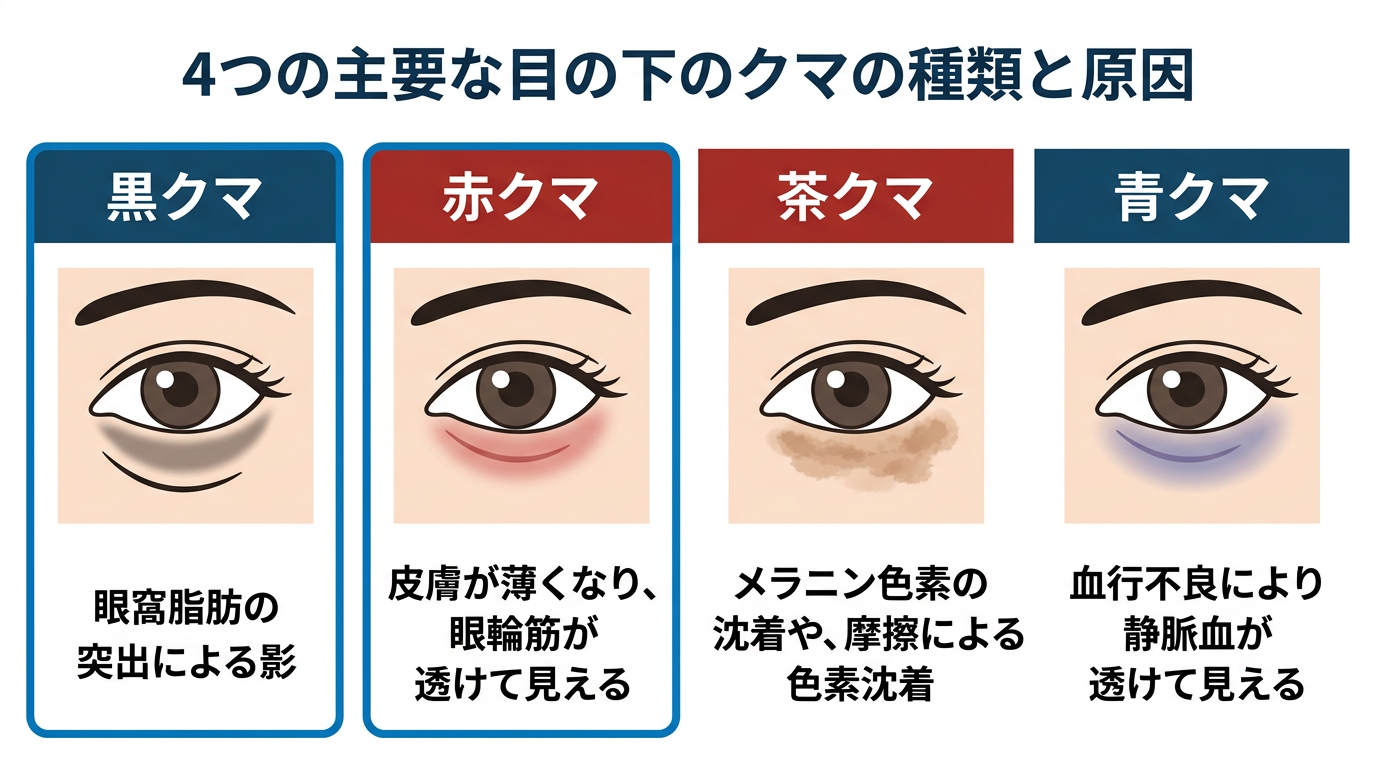 4つのクマの種類と原因